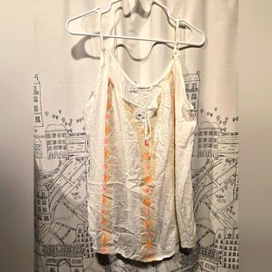 NWT Women's Maurices White Spaghetti Strap Camisole Size 3